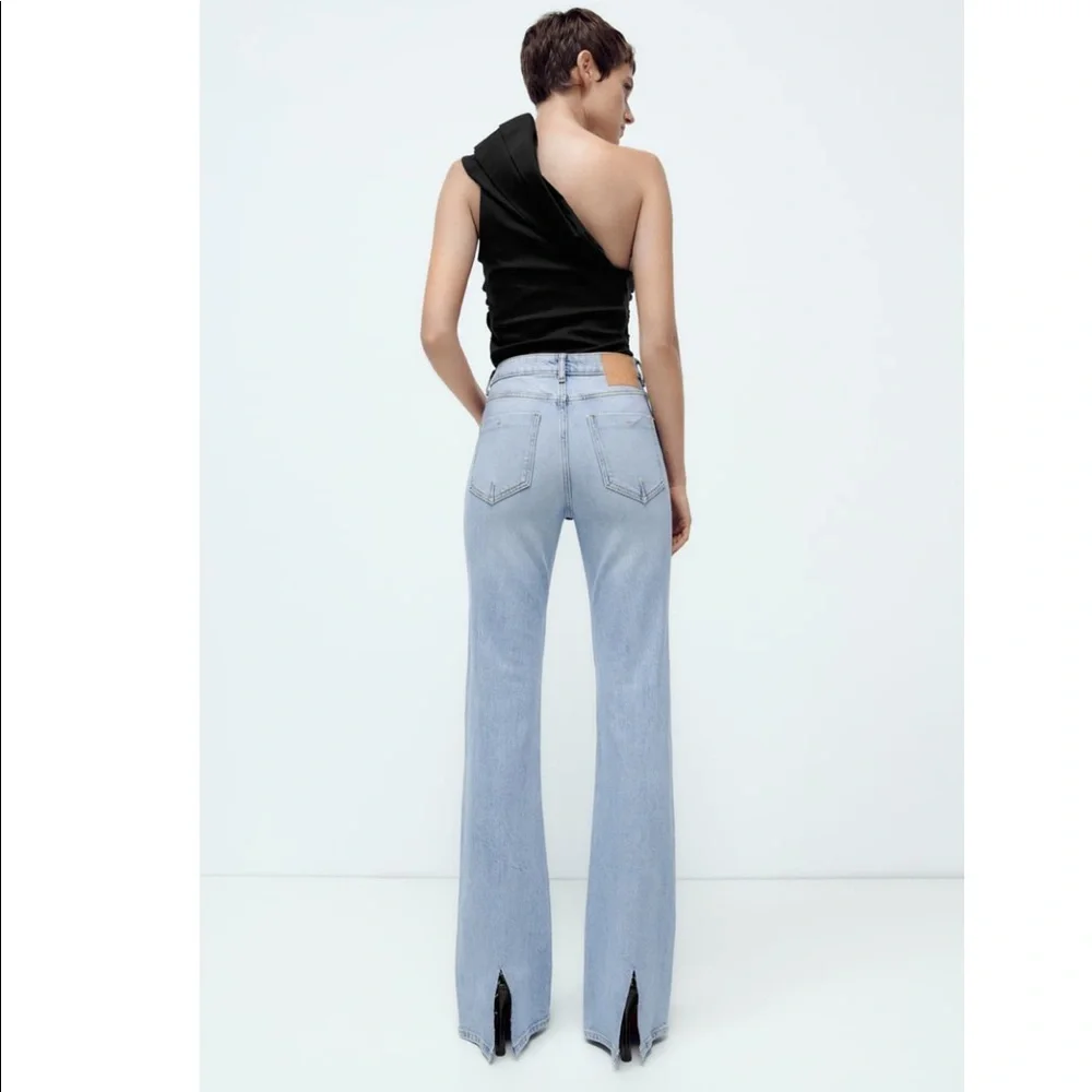ZARA Z1975 BACK SLIT FLARED JEANS - Picture 12 of 15